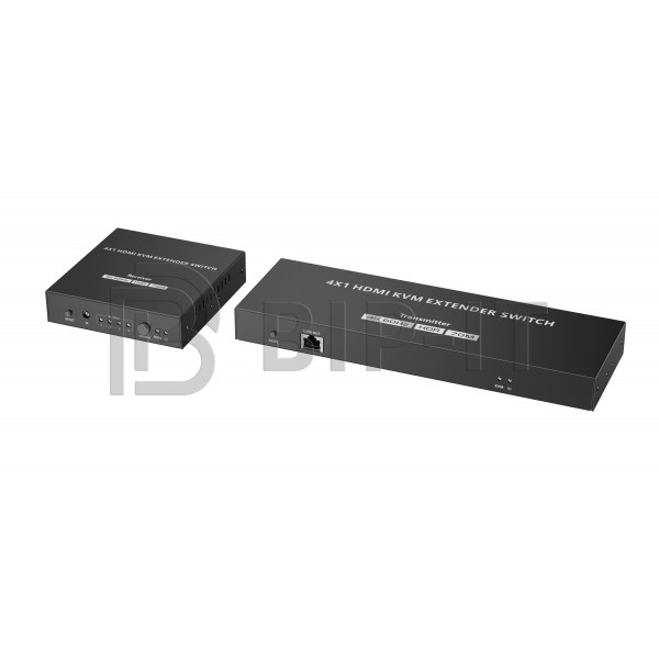 Переключатель-удлинитель HDMI KVM 4 в 1, 4K, CAT6, до 70 метров, Lenkeng LKV441EX