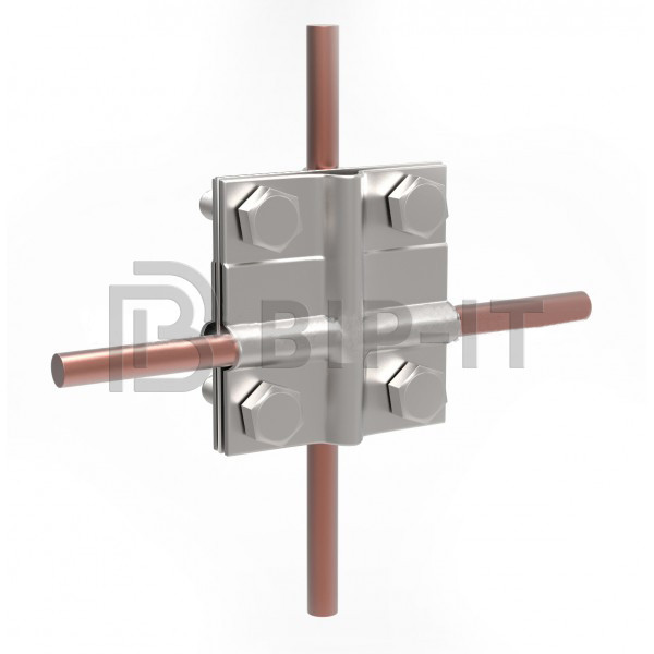 GALMAR Зажим крестообразный для соединения двух проводников (пол. <36мм, кр. 28-78мм2; нержавеющая сталь)