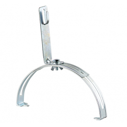 Держатель ZANDZ для круглого проводника на черепичной кровле (D6-10; коньковый; 130-240 мм; оцинкованная сталь)