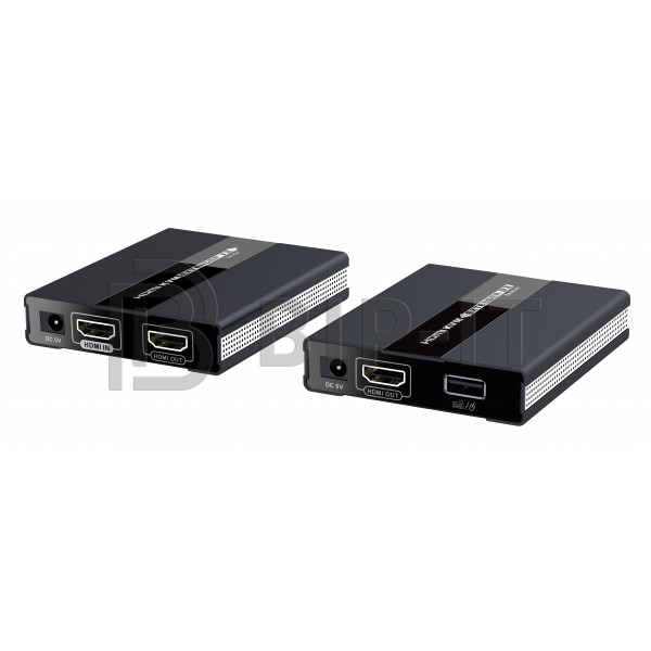 Удлинитель KVM HDMI по витой паре CAT5 до 60 м, проходной HDMI Lenkeng LKV371KVM