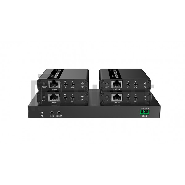 Разветвитель-удлинитель 1*4 HDMI по витой паре CAT6/7 до 40/70 м, 4K,  RS232, ИК Lenkeng LKV724P