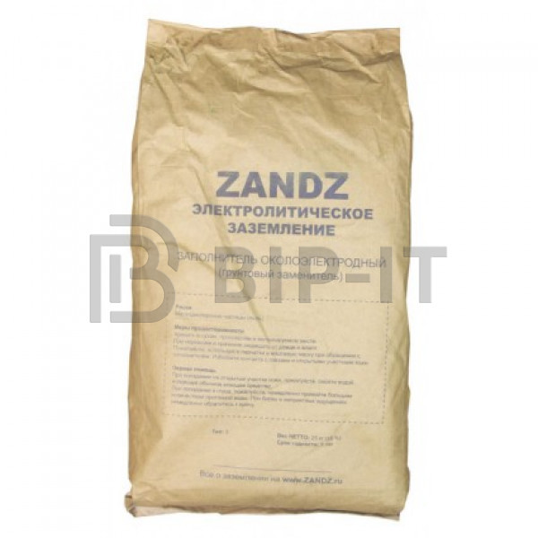 Заполнитель околоэлектродный ЭЛЗ ZANDZ (бентонит 50% / графит 50%; многослойный бумажный мешок с ПЭ вставкой; вес 30 кг)