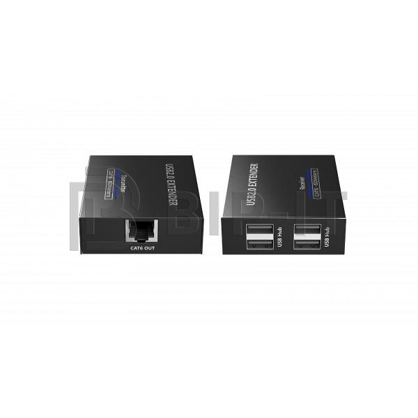 Удлинитель USB по витой паре CAT5e/6 до 100/150 м, 4 USB 2.0, 480 Мб/с Lenkeng LKV100USB