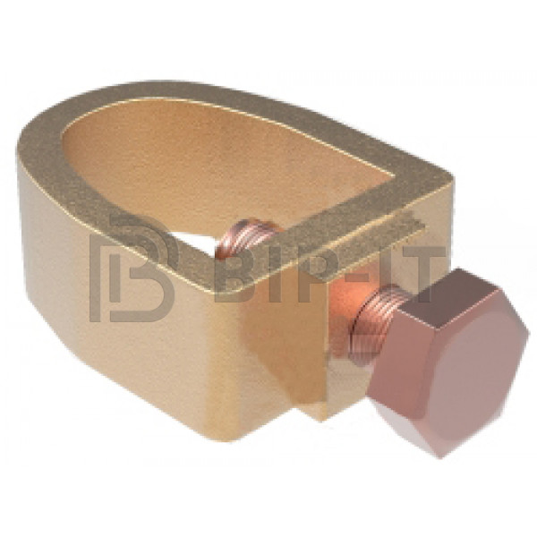 GALMAR Зажим одноболтовый для подключения полосы (D12-20 мм, пол. =50 мм, бронза)