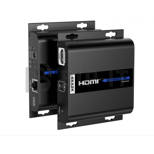 Удлинитель HDMI, 4K по витой паре CAT6 поверх протокола IP до 120 м с ИК Lenkeng LKV683-4.0