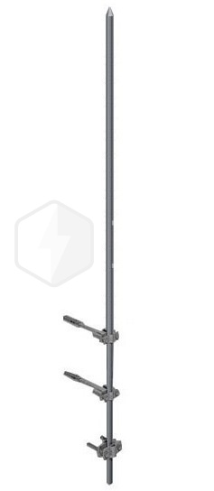 Молниеприемник-мачта (для вертикальных поверхностей; алюминий; нерж. зажим) ZANDZ