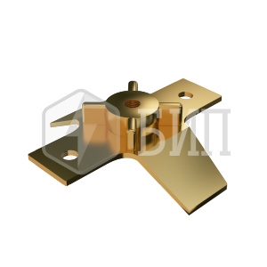 Коньковый держатель для молниеприёмника (резьба M16; подключение токоотвода d10 мм; бронза) GL-11525 GALMAR