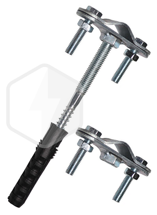 Крепление молниеприемника к стене