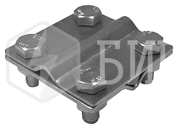 Зажим крестовидный прут-прут с 2-мя пластинами