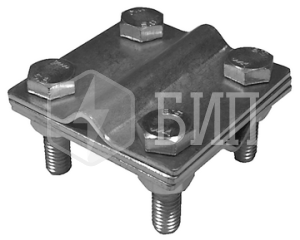 Зажим крестовидный прут-прут с 3-мя пластинами
