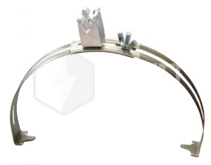 ZANDZ Зажим на конек для крепления токоотвода (высота до 25 мм; нерж. сталь + оц. сталь)