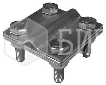 Зажим крестовидный прут-прут с 3-мя пластинами