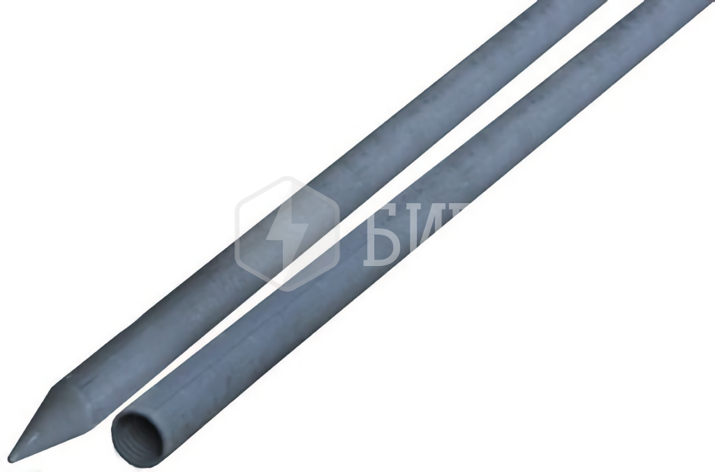 Стержень заземления оцинкованный безмуфтовый c заострением