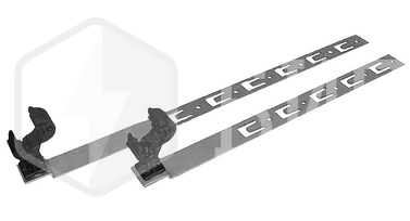 Держатель под черепицу с крючками с пластиковым фиксатором L-415мм