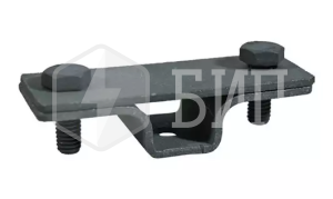 Держатель к фасаду/стене для плоского токоотвода (40*5мм; толщина цинк. покрытия > 30 мкм; с отверстием D6)