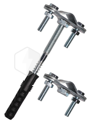 Крепление молниеприемника к стене