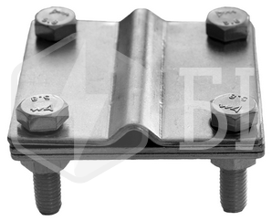 Зажим полоса-прут с 3-мя пластинами