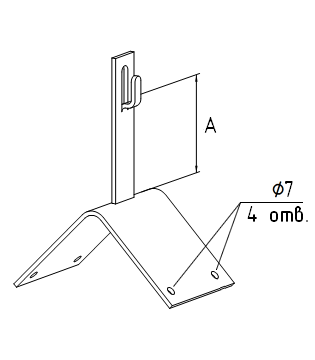 Держатель кровельный на конек