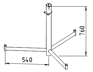 Тренога для мачты молниеприемника