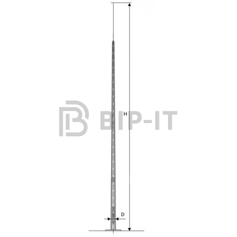 Молниеприемник вертикальный (оцинк. сталь; с закладными под фундамент) ZANDZ