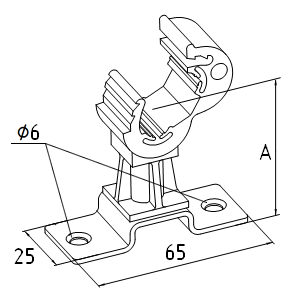 Держатель пластиковый дистанционный L-100мм