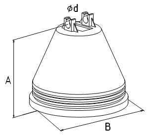 Держатель кровельный пластиковый 2 фиксатора 8мм (без бетона)