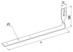 Держатель под черепицу скрученный L-415мм