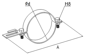 Держатель на водосточной трубе d 80мм