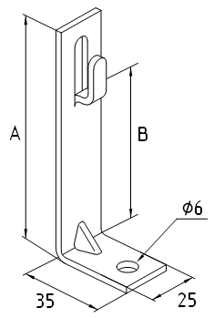 Держатель кровельный с основанием Н-150мм