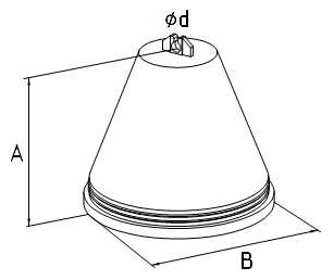 Держатель кровельный пластиковый 1 фиксатор 8мм (с бетоном)