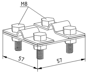 Зажим контрольный прут-прут