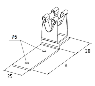 Держатель под черепицу с металлическим держателем