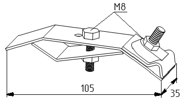 Держатель на водосток скручиваемый
