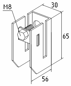 Держатель для полосы с фиксирующим болтом
