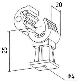 Держатель токоотвода пластиковый
