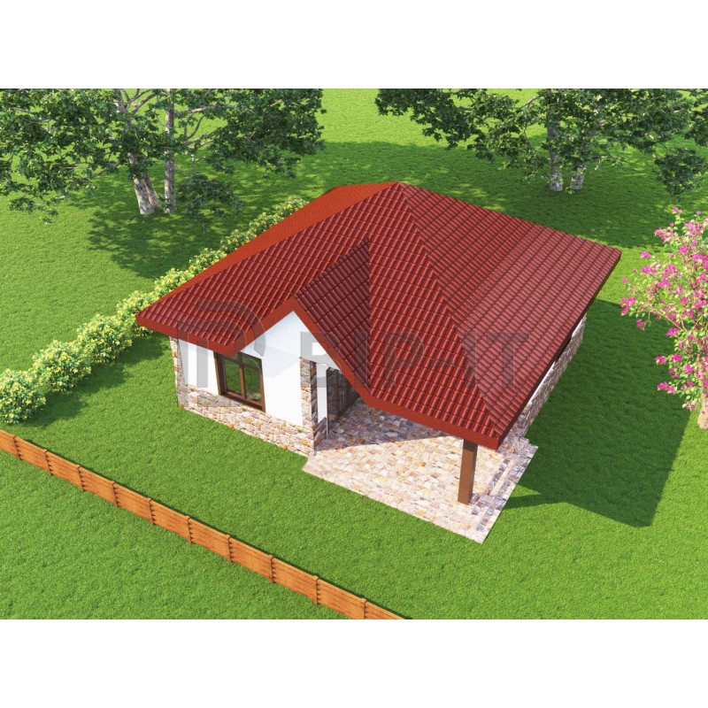 Комплект молниезащиты для частного дома с с четырехскатной крышей без дымоходных труб ZZ-200-003 ZANDZ