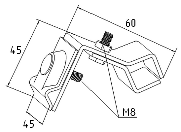 Держатель фальцевый универсальный