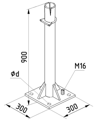Подставка для молниеприемной мачты