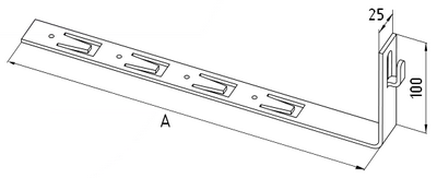 Держатель под черепицу с крючками L-415мм