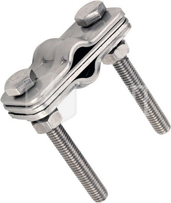 Зажим к молниеприёмнику для токоотводов (нержавеющая сталь) ZANDZ 