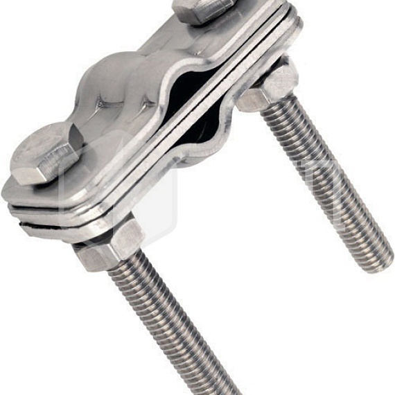 Зажим к молниеприёмнику для токоотводов (нержавеющая сталь) ZANDZ 