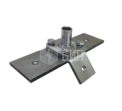 Коньковый держатель для молниеприёмника (резьба M16; подключение токоотвода d8-10 мм; нержавеющая сталь)  ZANDZ