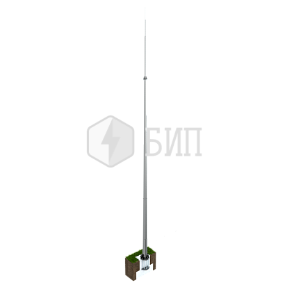 Молниеприёмник вертикальный (оцинк. сталь; с закладной под фундамент; 4й ветр.р-н; 2й снег.р-н; 6й сейсм.р-н )