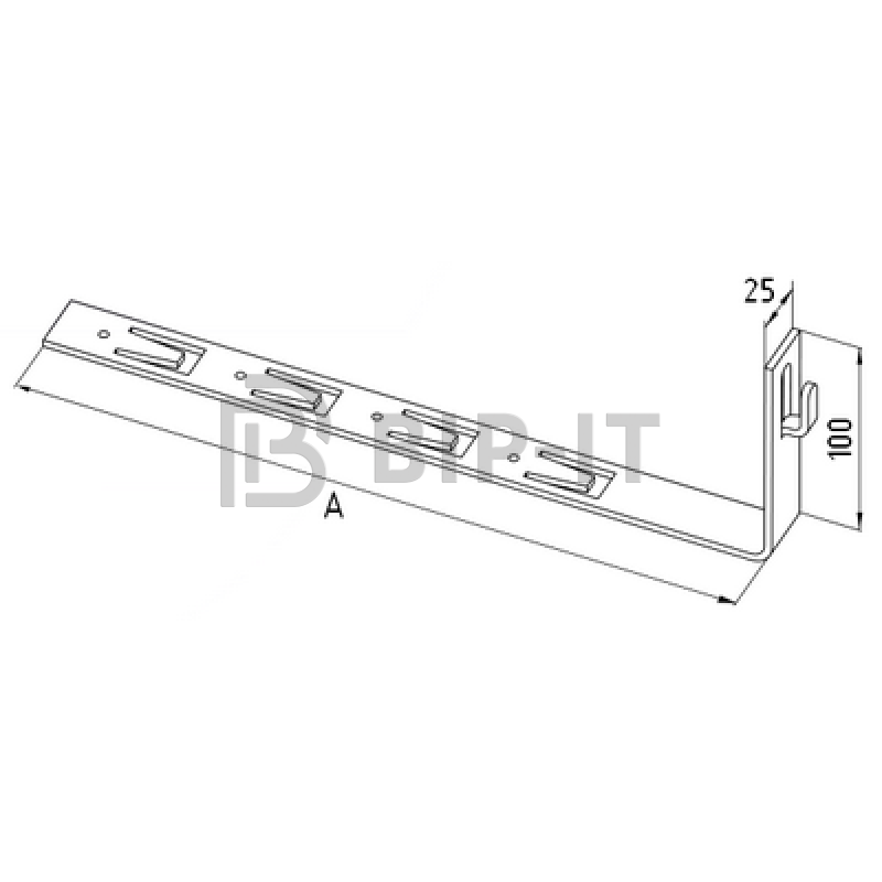 Держатель под черепицу с крючками L-415мм