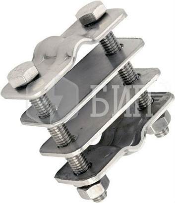 ZANDZ ZZ-202-002 Зажим к молниеприёмнику D42 мм для токоотводов (нержавеющая сталь)