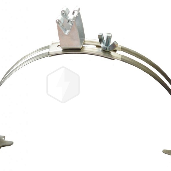 ZANDZ Зажим на конек для крепления токоотвода (высота до 25 мм; нерж. сталь + оц. сталь)