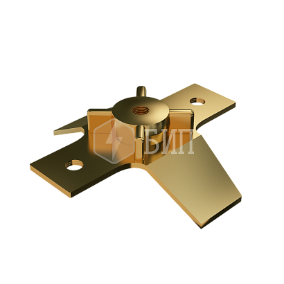 Коньковый держатель для молниеприёмника (резьба M16; подключение токоотвода d10 мм; бронза) GL-11525 GALMAR