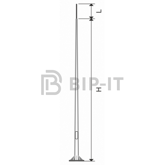 Молниеприемник вертикальный (оцинк. сталь; с закладными под фундамент) ZANDZ 