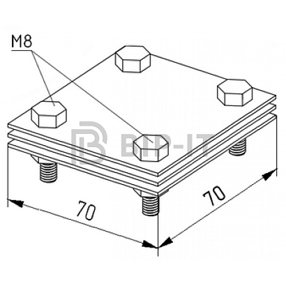 Зажим полоса-полоса