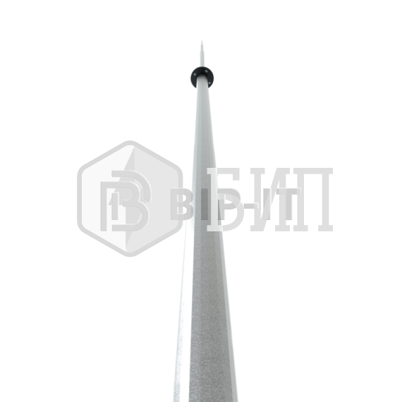 Молниеприёмник вертикальный 18 м (оцинк. сталь; с закладной под фундамент; 2й ветр.район; 2й снег.район)